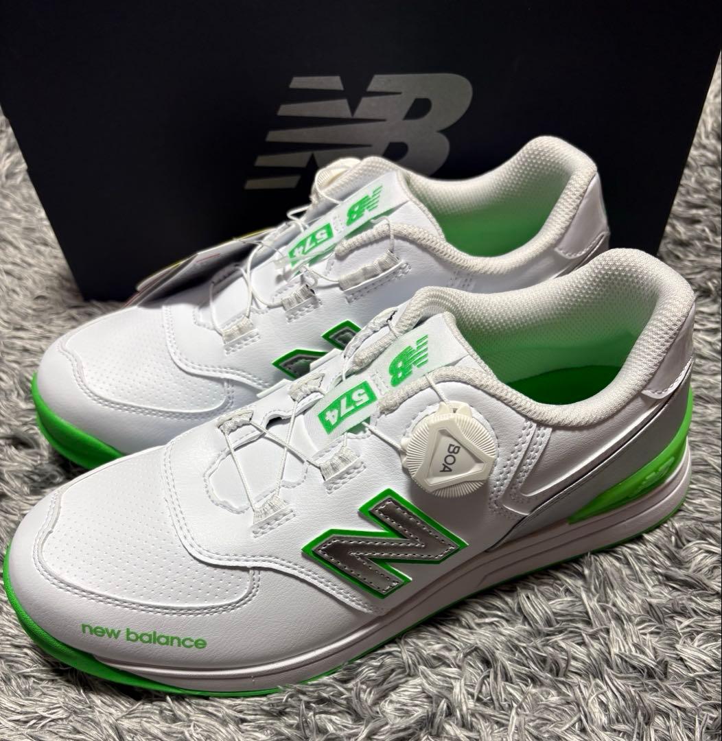 【新品】New Balance 574 ゴルフシューズ グリーン