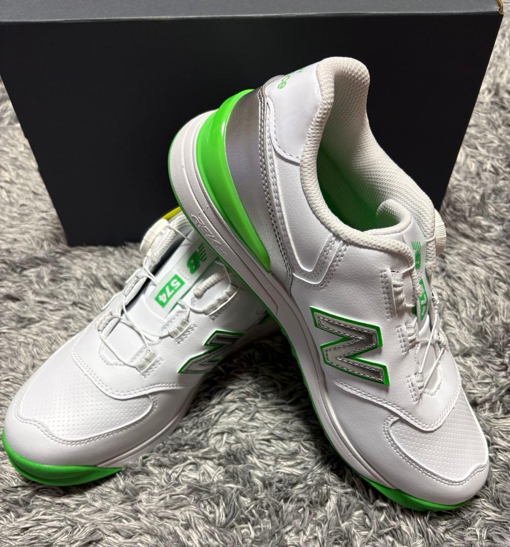 【新品】New Balance 574 ゴルフシューズ グリーン