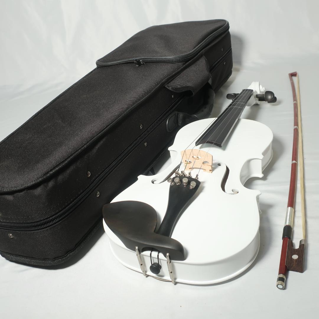 美品 Hallstatt V-12/WH ホワイトバイオリン 4/4 ケース付