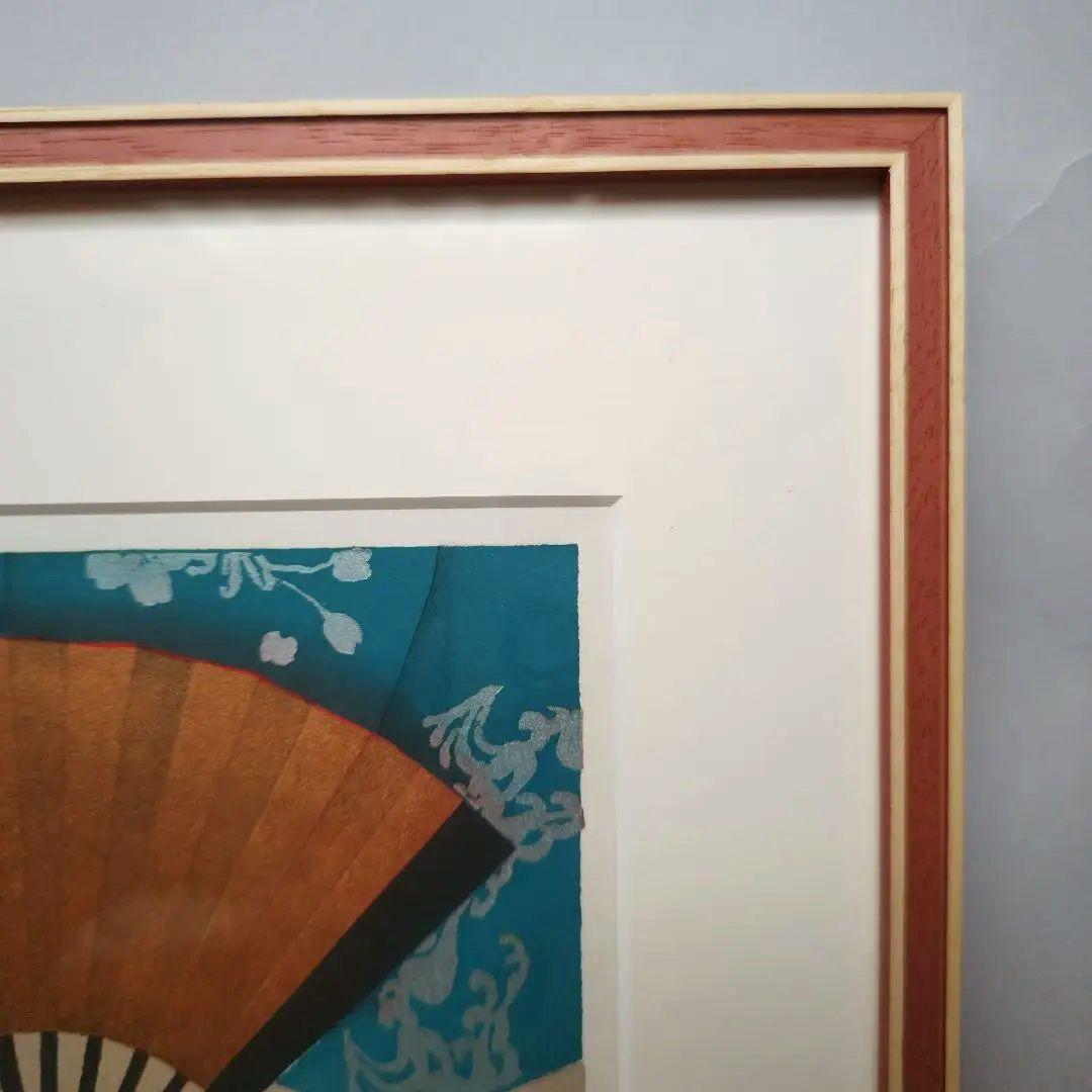 特価◯絵画 シルクスクリーン＋複合技法版画 額装品