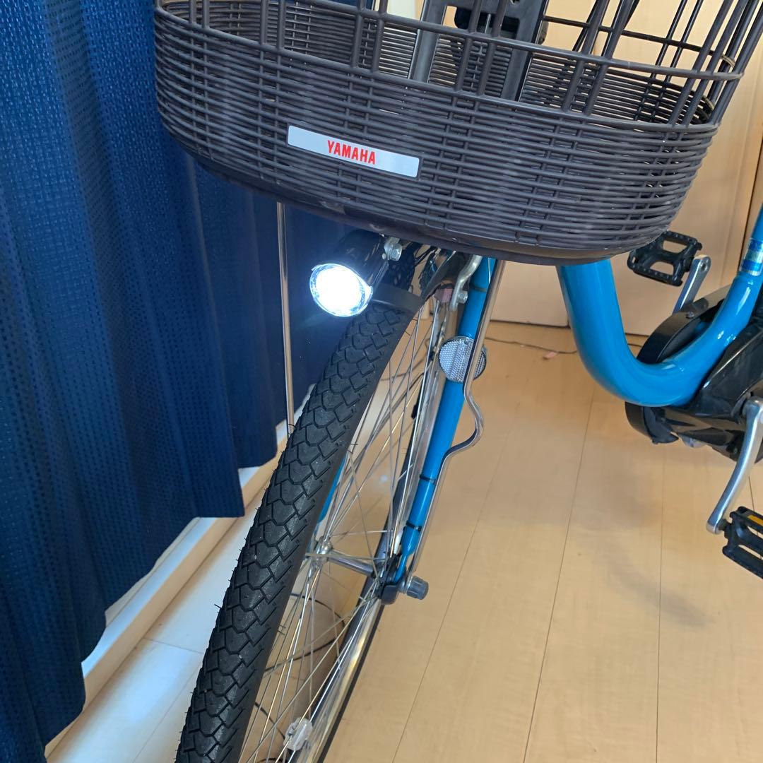 青色 電動アシスト自転車 シティタイプ