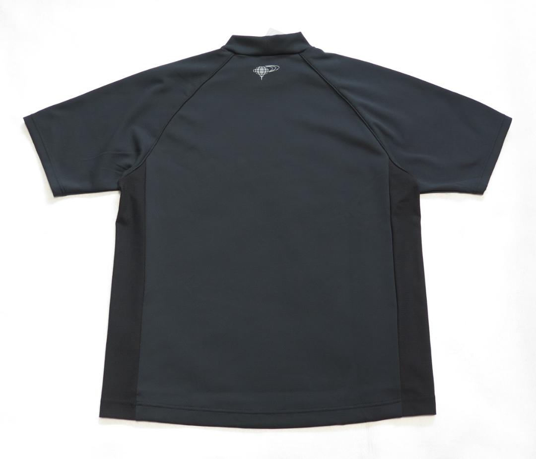 BEAMS GOLF ビームスゴルフラグランスリーブ パイピングポロシャツ黒Ⓛ