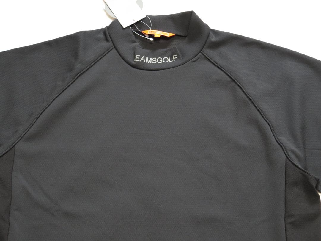 BEAMS GOLF ビームスゴルフラグランスリーブ パイピングポロシャツ黒Ⓛ