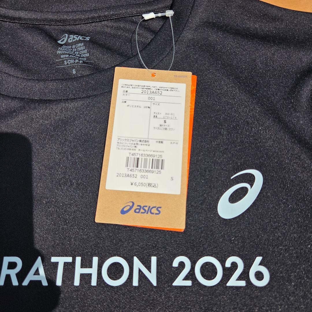 ASICS TOKYO MARATHON 2026 陸上用シャツ海外サイズS