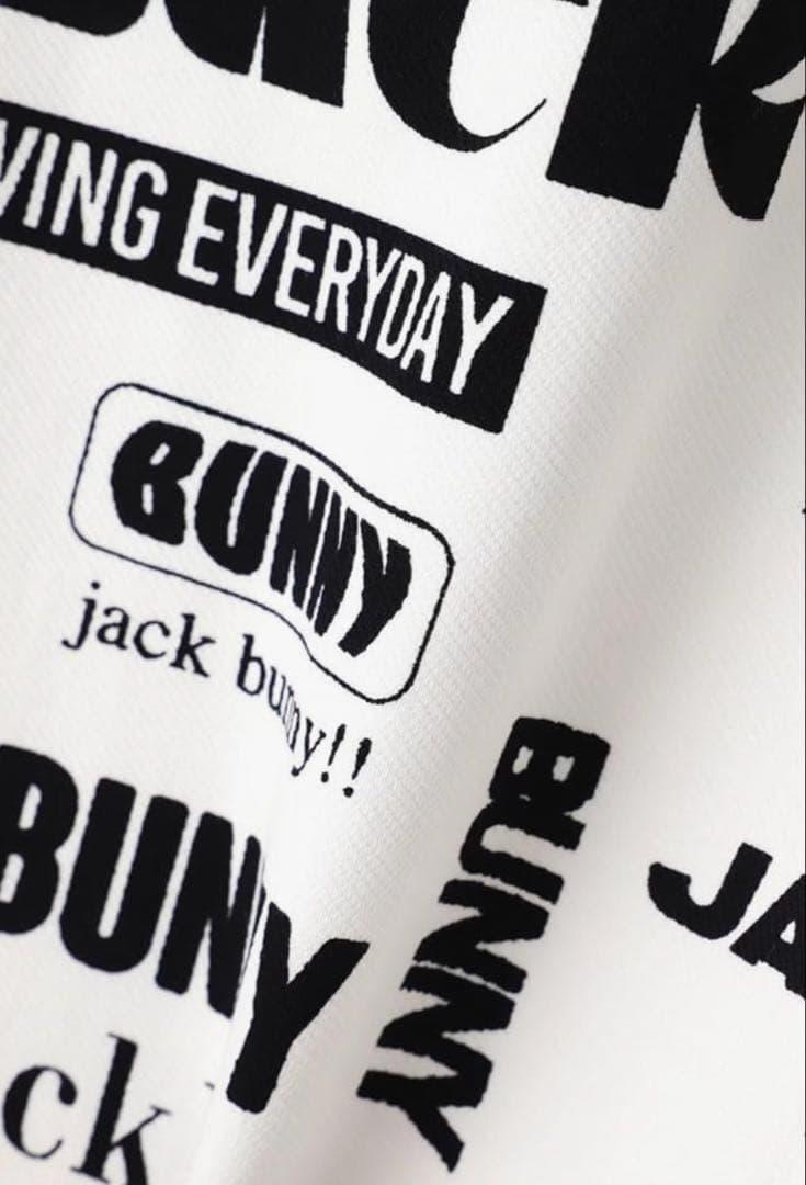 新品【Jack Bunny】ロングパンツ ジャージツイル・マルチロゴ柄