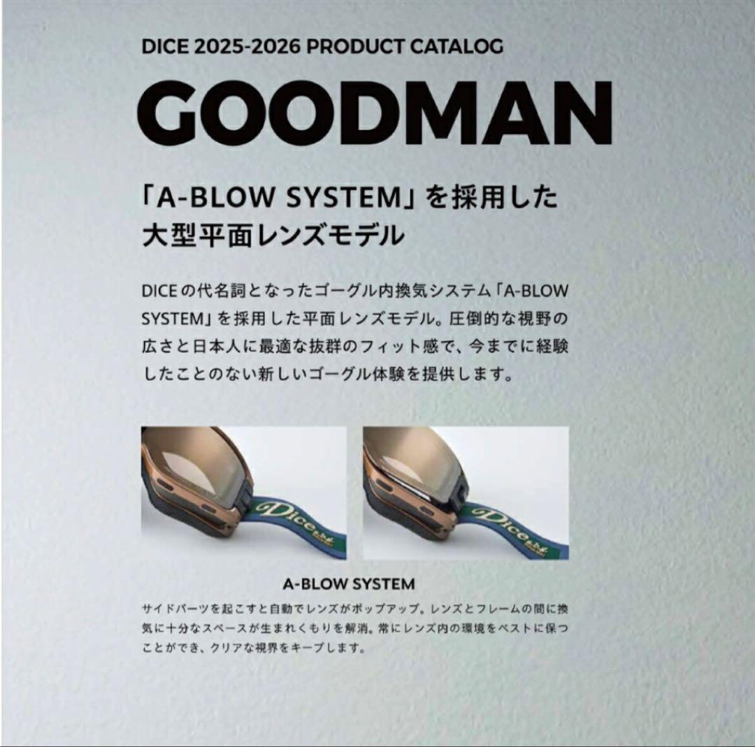 DICE スノーボードゴーグル GM54570 MBK GOODMAN