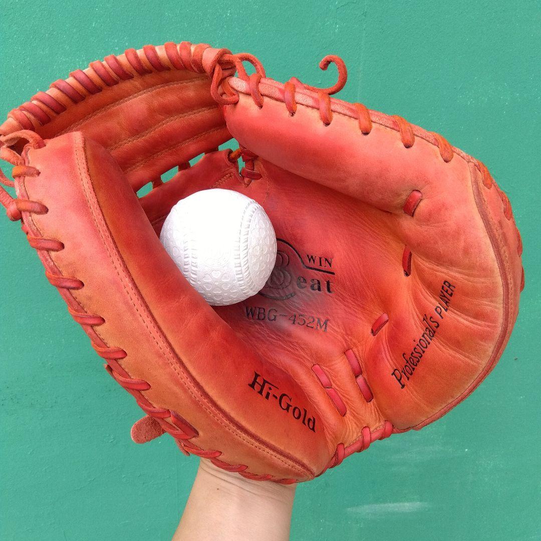 【良型】野球 グローブ 軟式 キャッチャーミット ハイゴールド