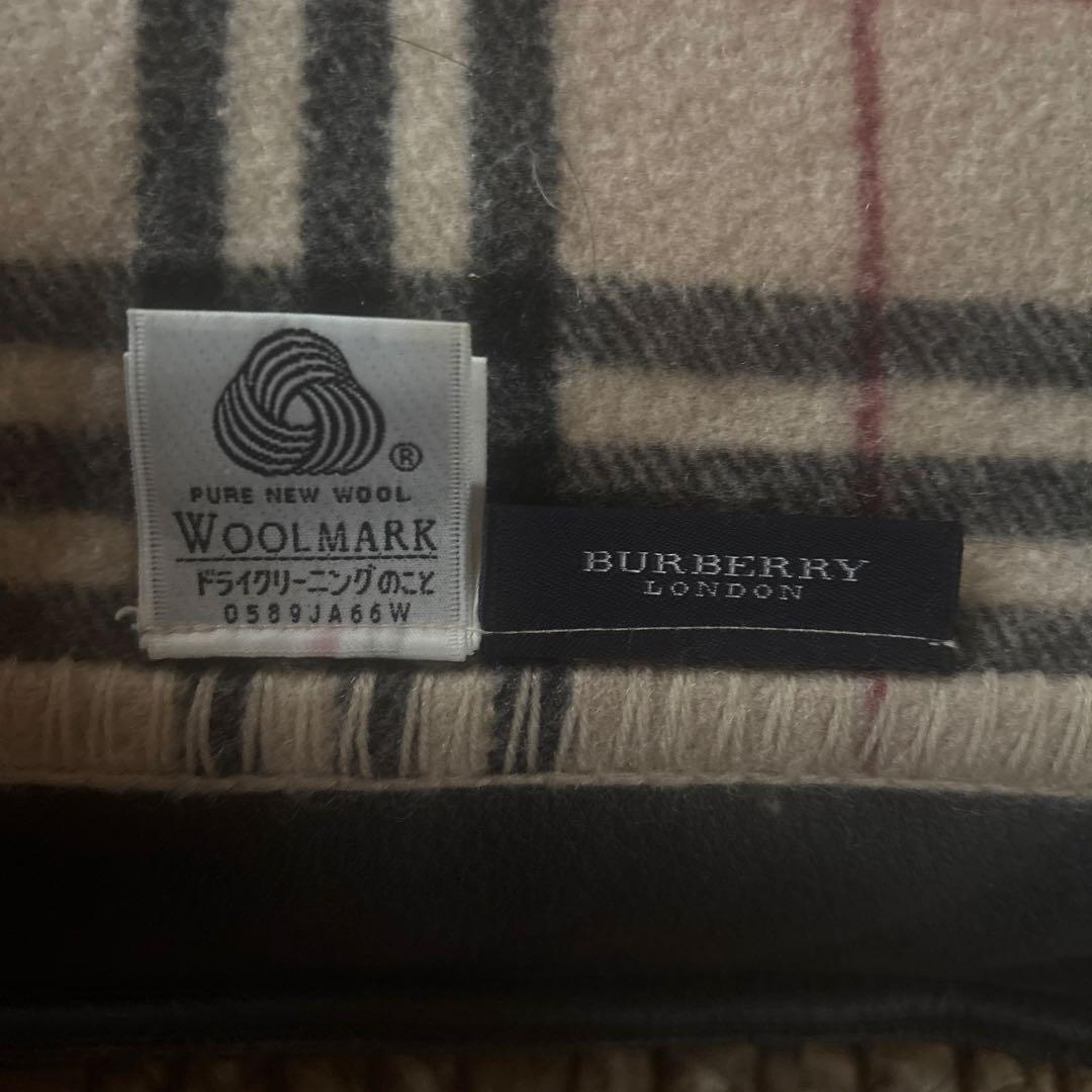 BURBERRY チェック柄 ウールブランケット