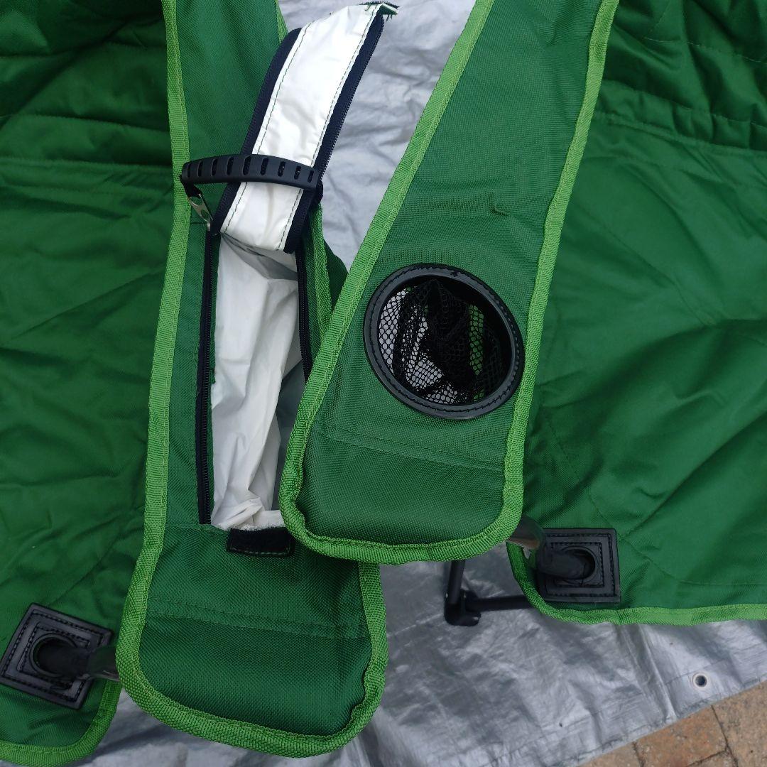 Coleman アウトドアチェア 2脚セット 緑収納袋付き