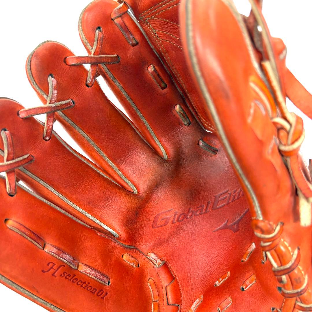 S*i様 Mizuno Global Elite 軟式野球グローブ オレンジ