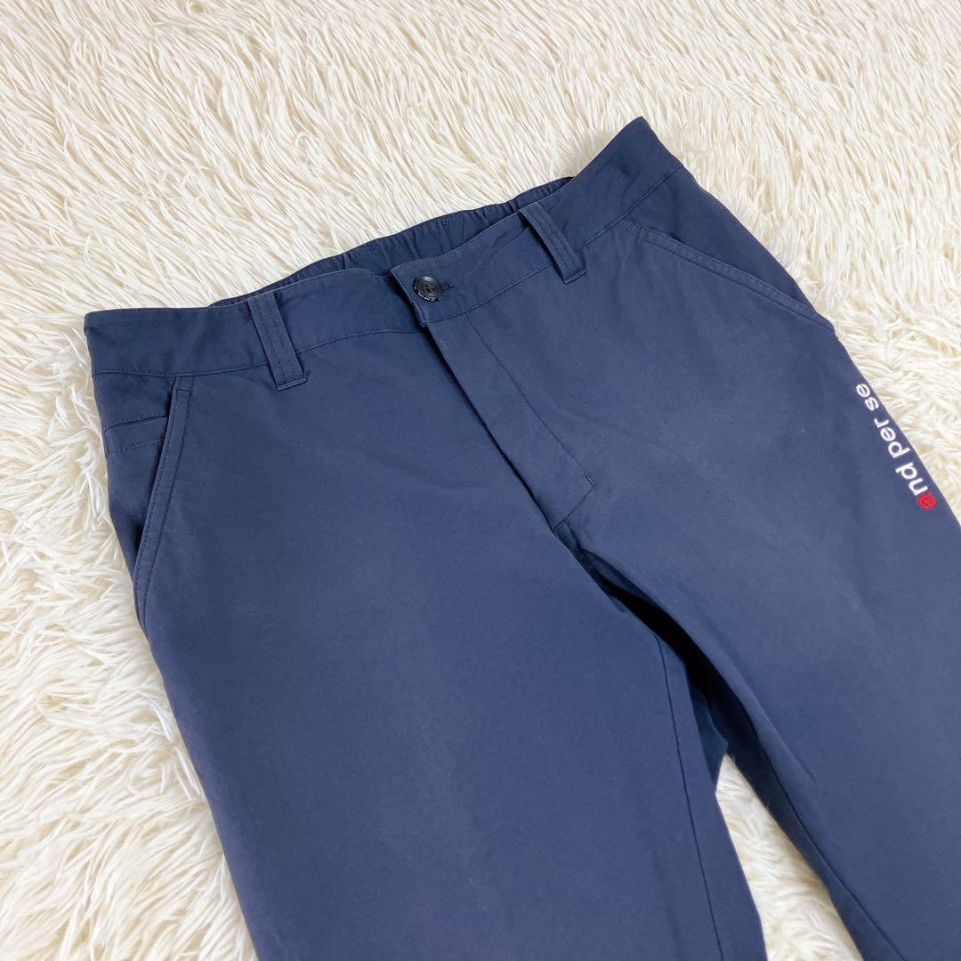 ✨美品✨アンパスィ　ゴルフウェア　メンズ　パンツ　ネイビー　L ストレッチ