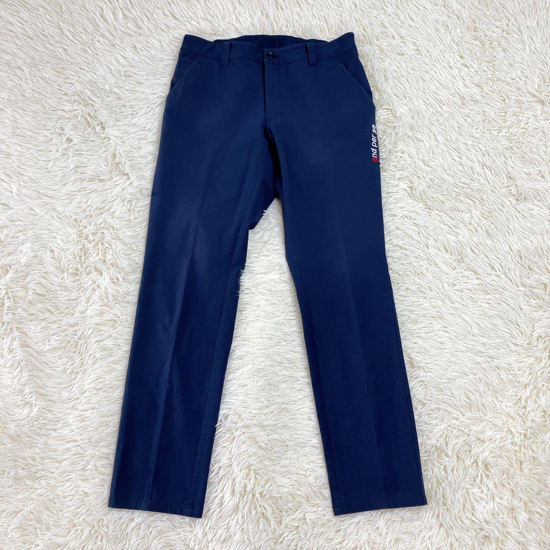 ✨美品✨アンパスィ　ゴルフウェア　メンズ　パンツ　ネイビー　L ストレッチ