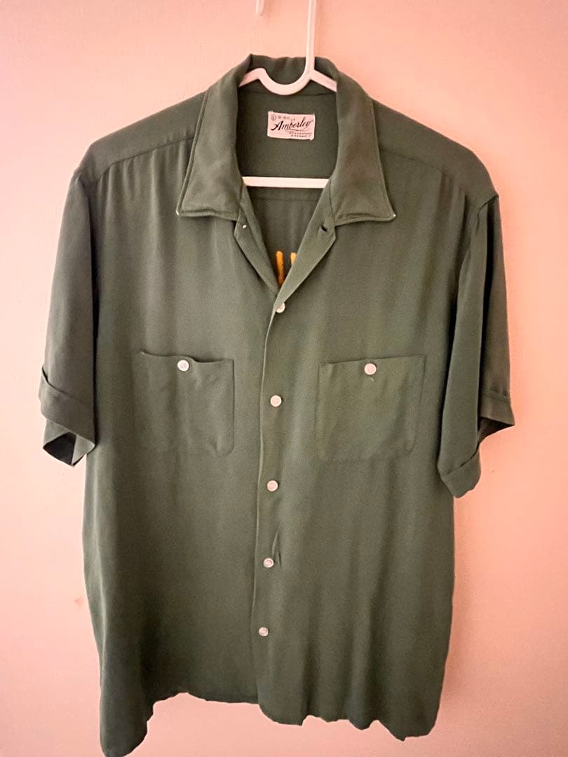 Pappy Fry Plymouth Paul 刺繍 ボウリングシャツ レーヨン