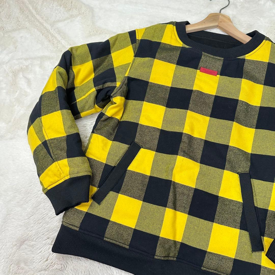 美品✨ニューバランスゴルフ 優秀リバーシブル仕様 防寒中綿プルオーバー チェック