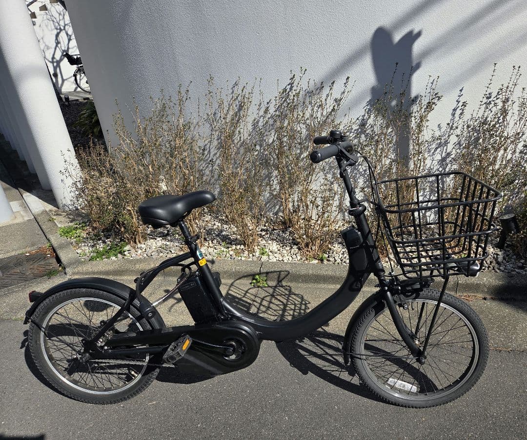 パナソニック 電動アシスト自転車 ブラック 前カゴ付き BE-ELSW013