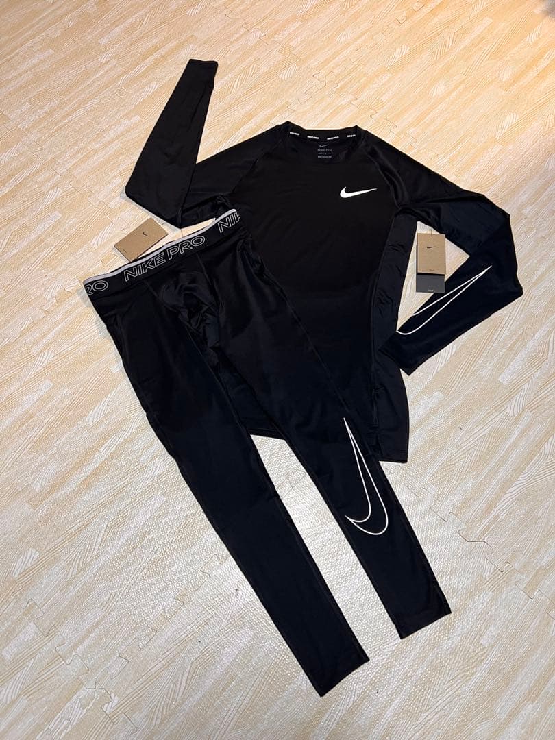Nike Pro ブラックジャージ上下セット L