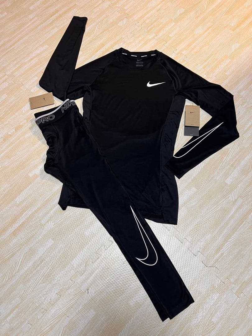 Nike Pro ブラックジャージ上下セット L