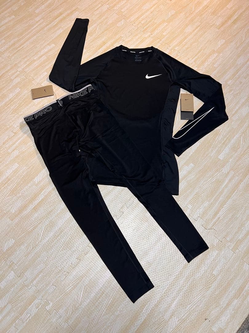 Nike Pro ブラックジャージ上下セット L