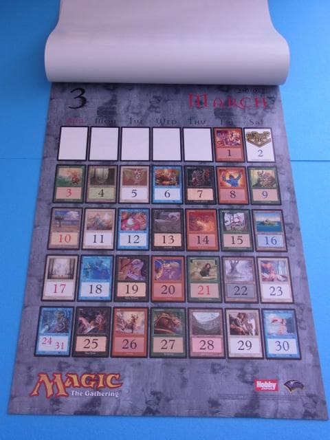 未使用品　非売品　マジック・ザ・ギャザリング　カレンダー　2002年　ポスター