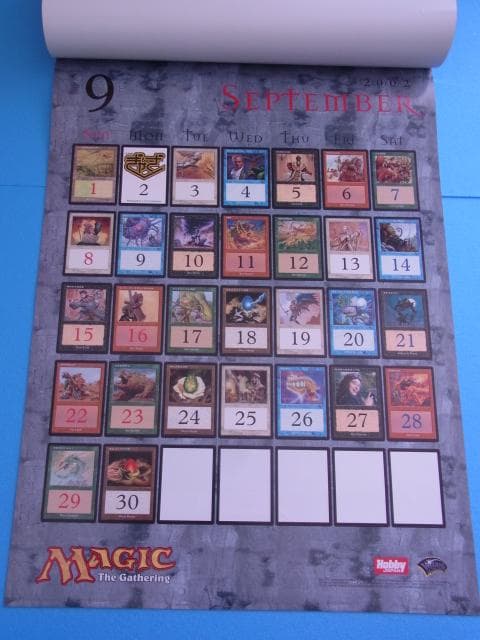 未使用品　非売品　マジック・ザ・ギャザリング　カレンダー　2002年　ポスター