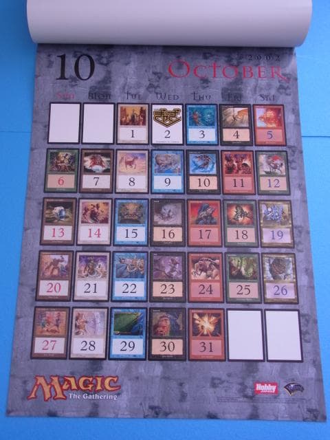 未使用品　非売品　マジック・ザ・ギャザリング　カレンダー　2002年　ポスター