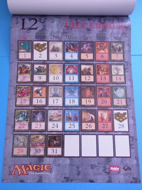 未使用品　非売品　マジック・ザ・ギャザリング　カレンダー　2002年　ポスター
