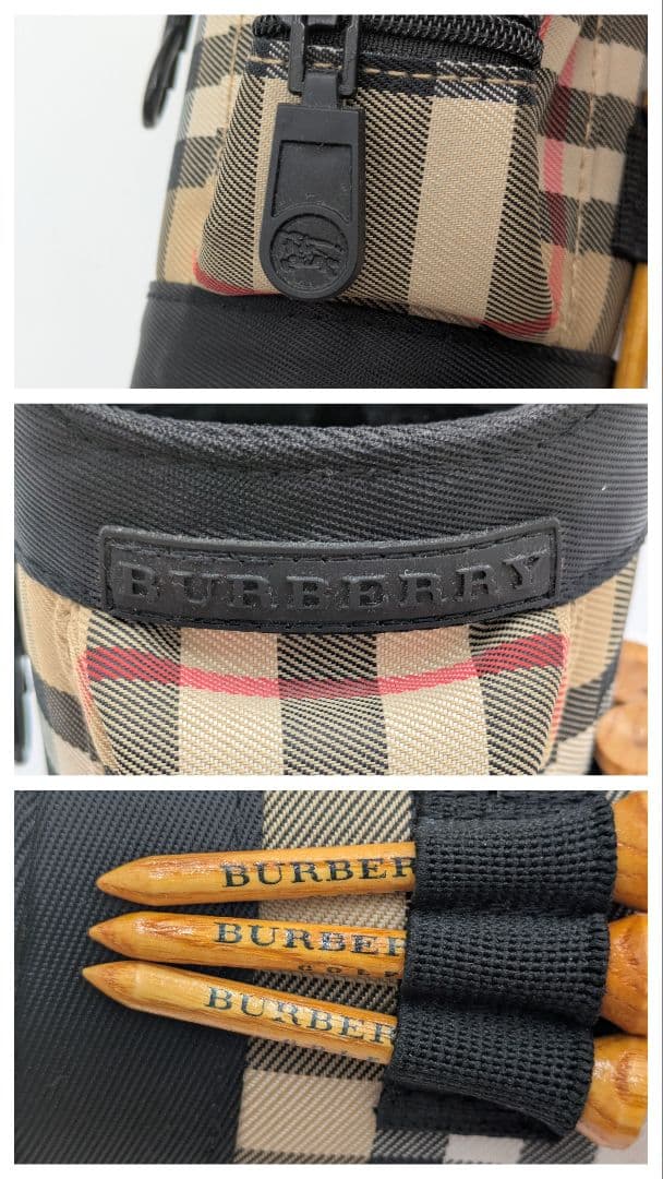 未使用品☆BURBERRY GOLF　ノバチェック　ゴルフボールケース　ティー付