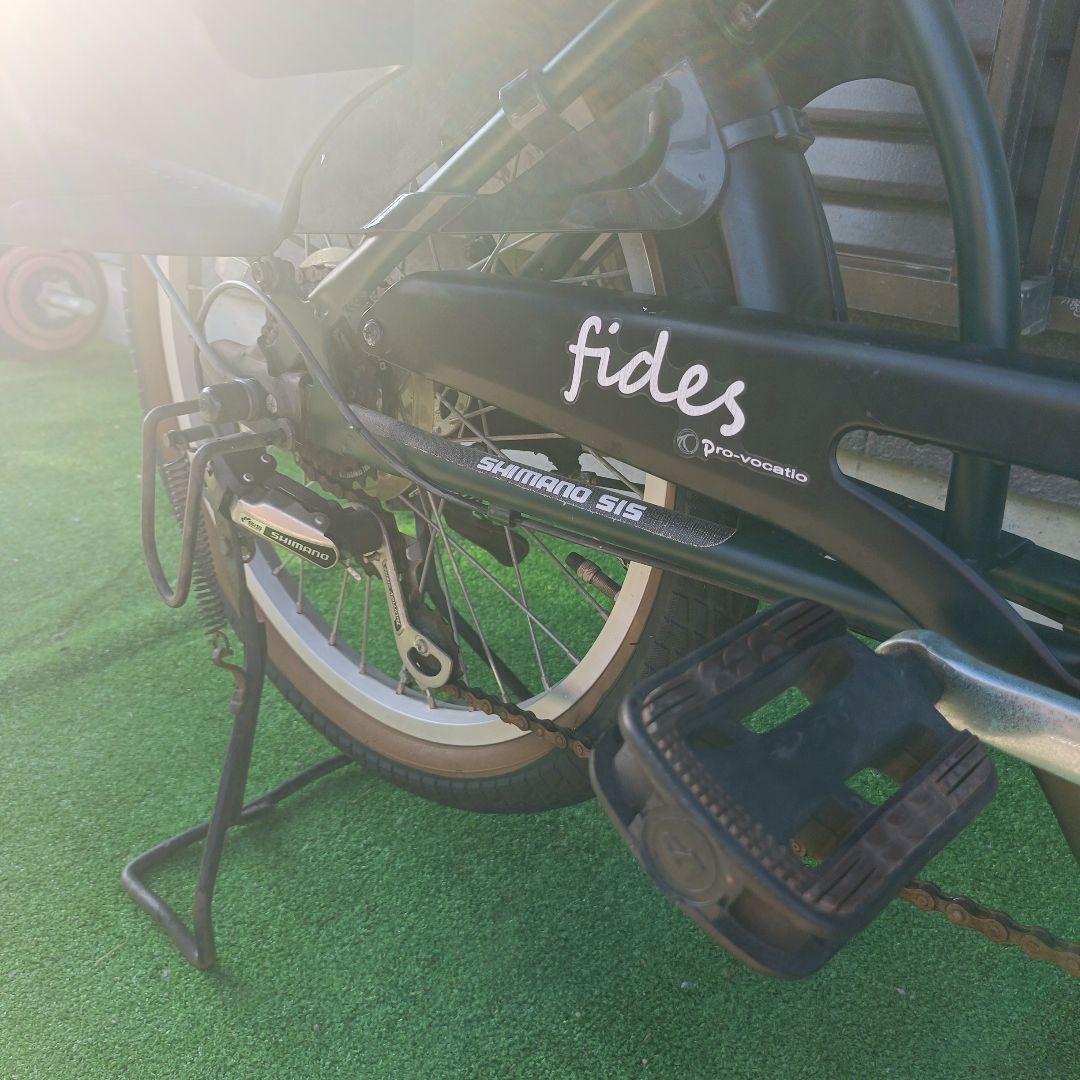【引取中】子供乗せ自転車 （fides20インチ濃い緑）　非電動