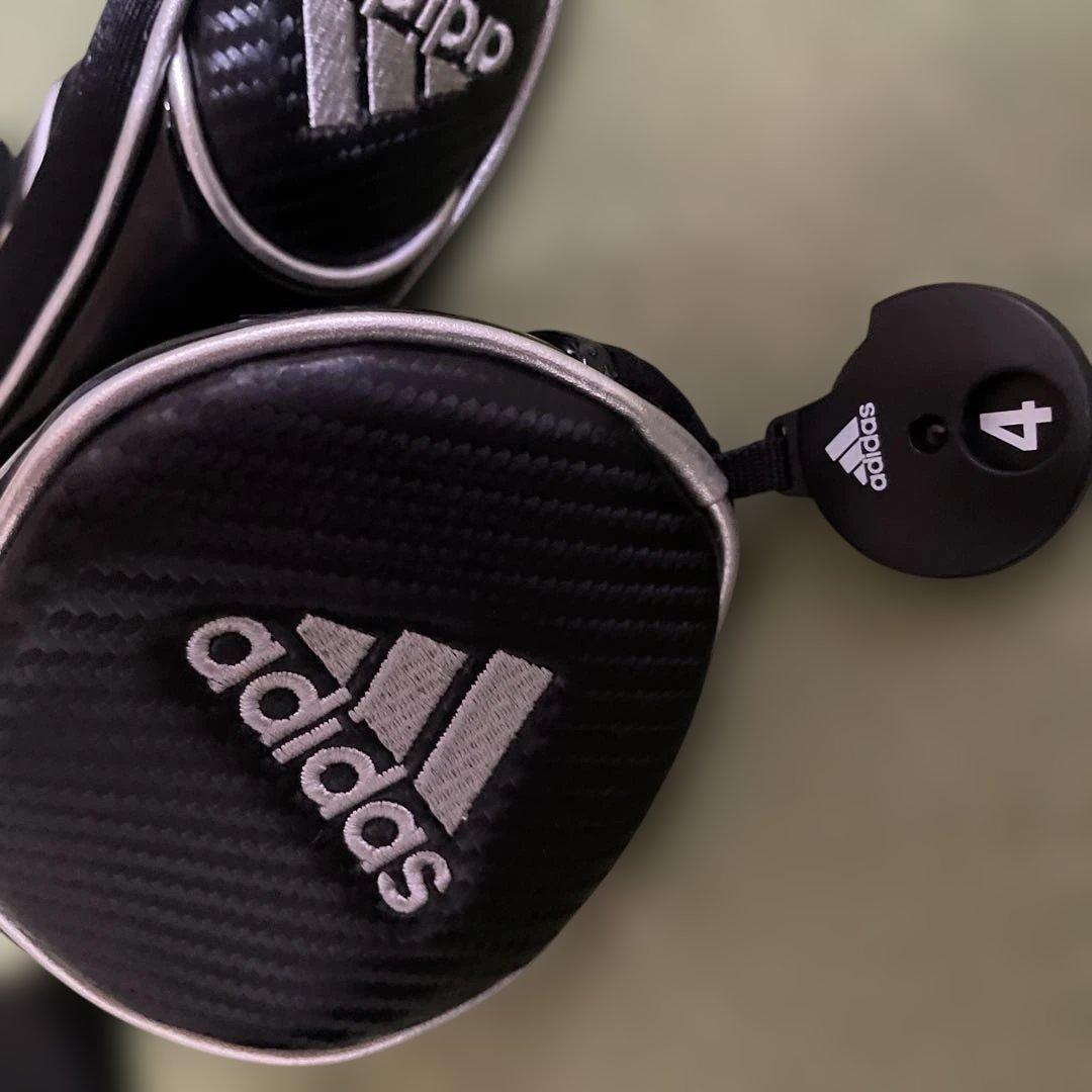 adidas ゴルフクラブヘッドカバー 4個 袋2個 合計6点セット アディダス