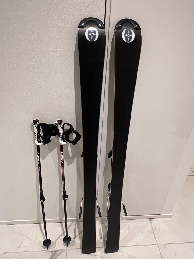 130cm OGASAKA TCJ スキー 板とLEKI ポールセット