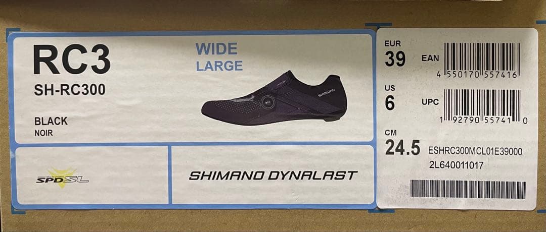 新品 SHIMANO SH-RC300 RC3シューズ 39ワイド24.5cm