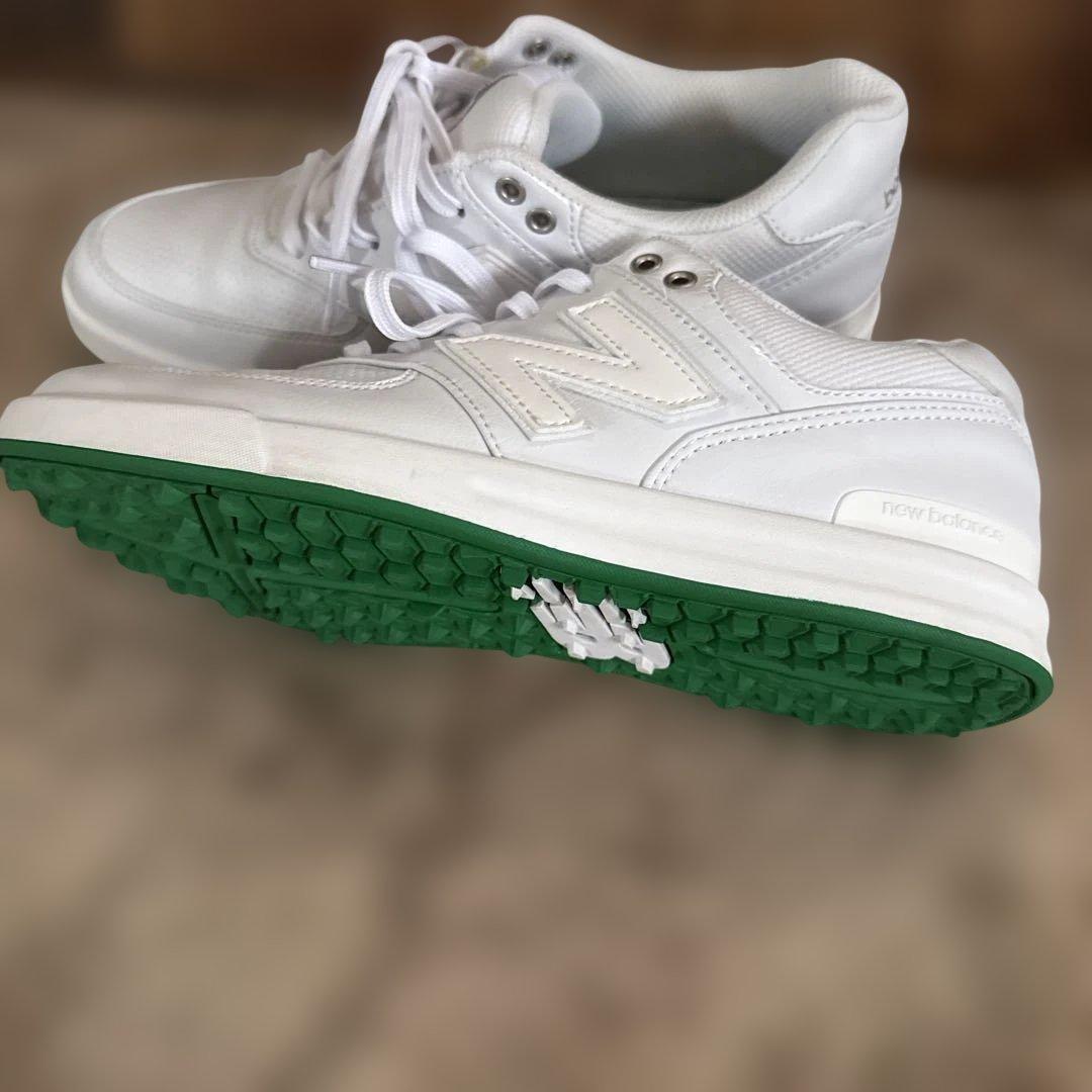 New Balance 574 ホワイト ゴルフシューズ