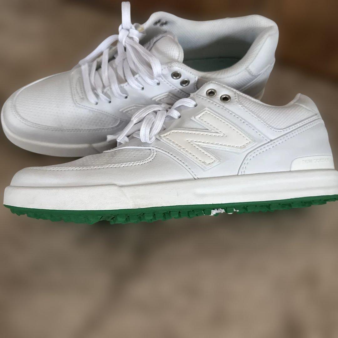 New Balance 574 ホワイト ゴルフシューズ
