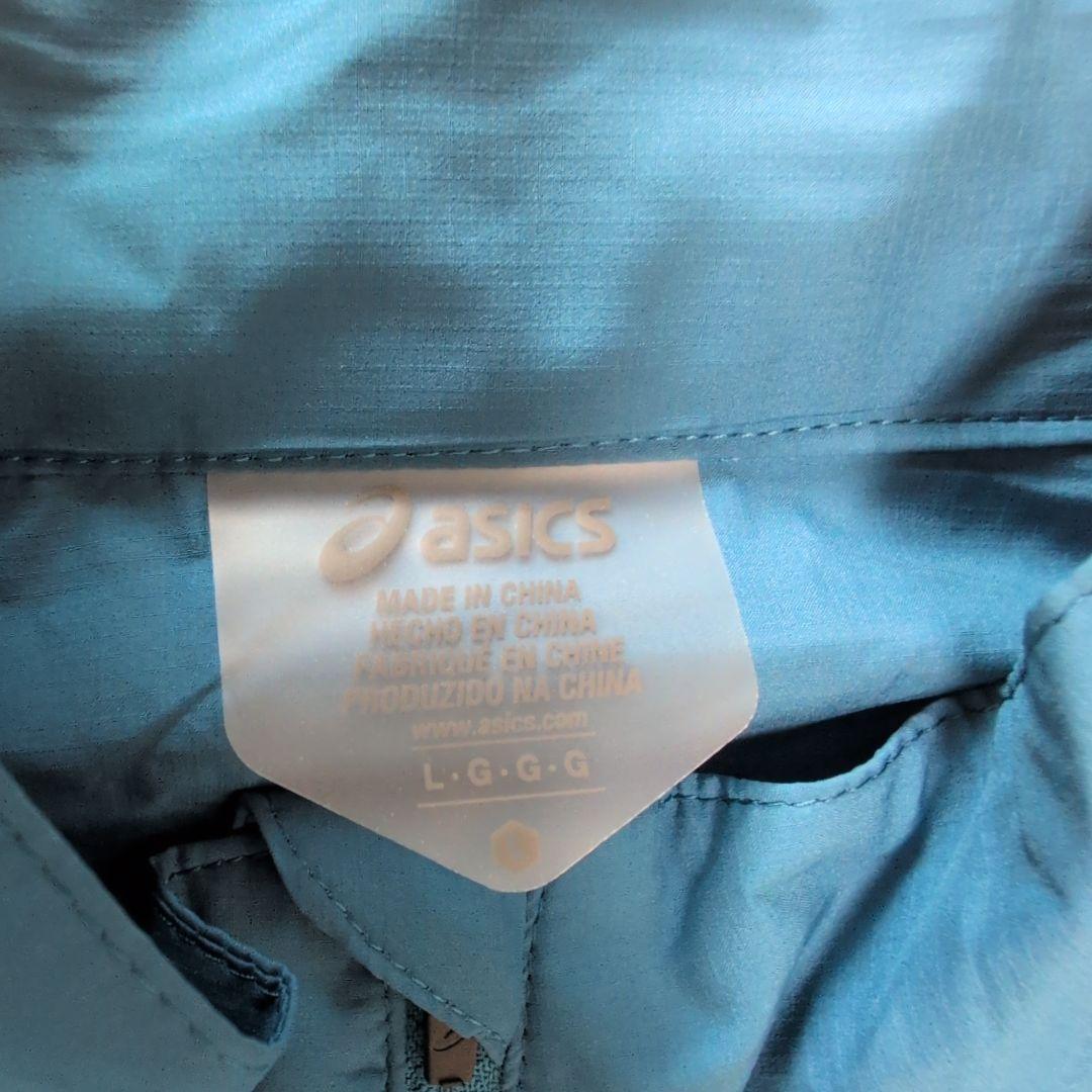 ASICS ダークブルー ウィンドブレーカーL