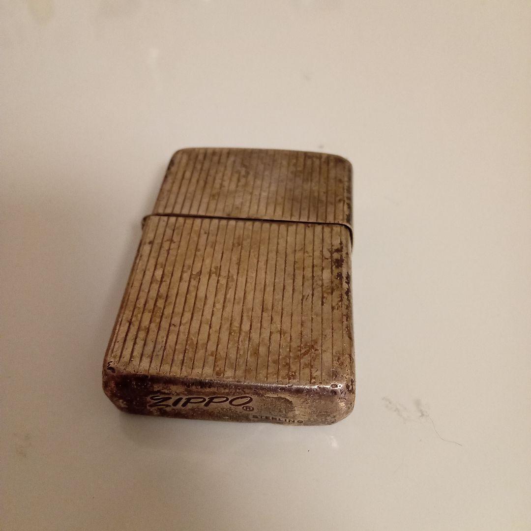 斜めZIPPOヴィンテージジッポ スターリングシルバー