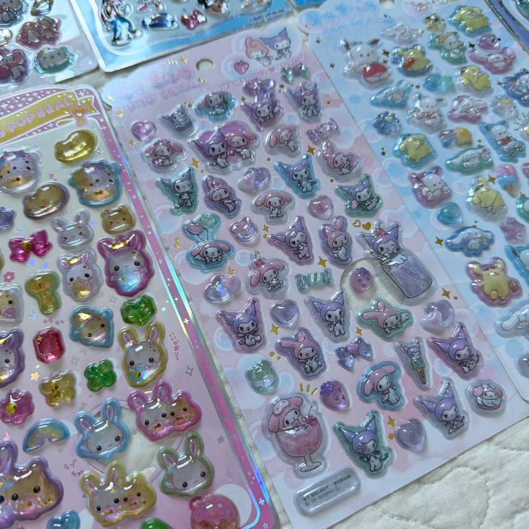 正規品 ボンボンドロップシール サンリオ ディズニー　日焼けキティ うるちゅる