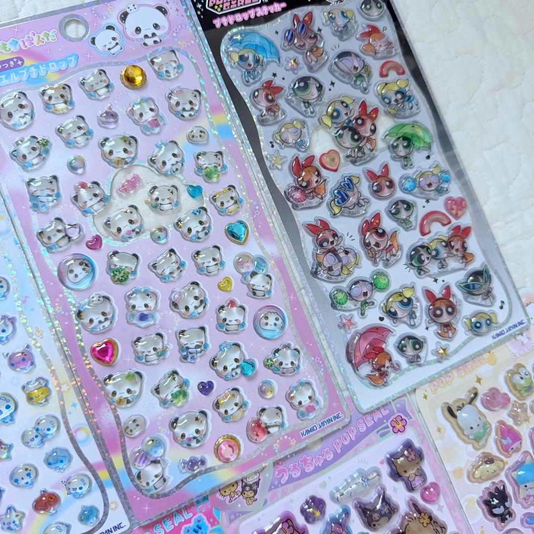 正規品 ボンボンドロップシール サンリオ ディズニー　日焼けキティ うるちゅる