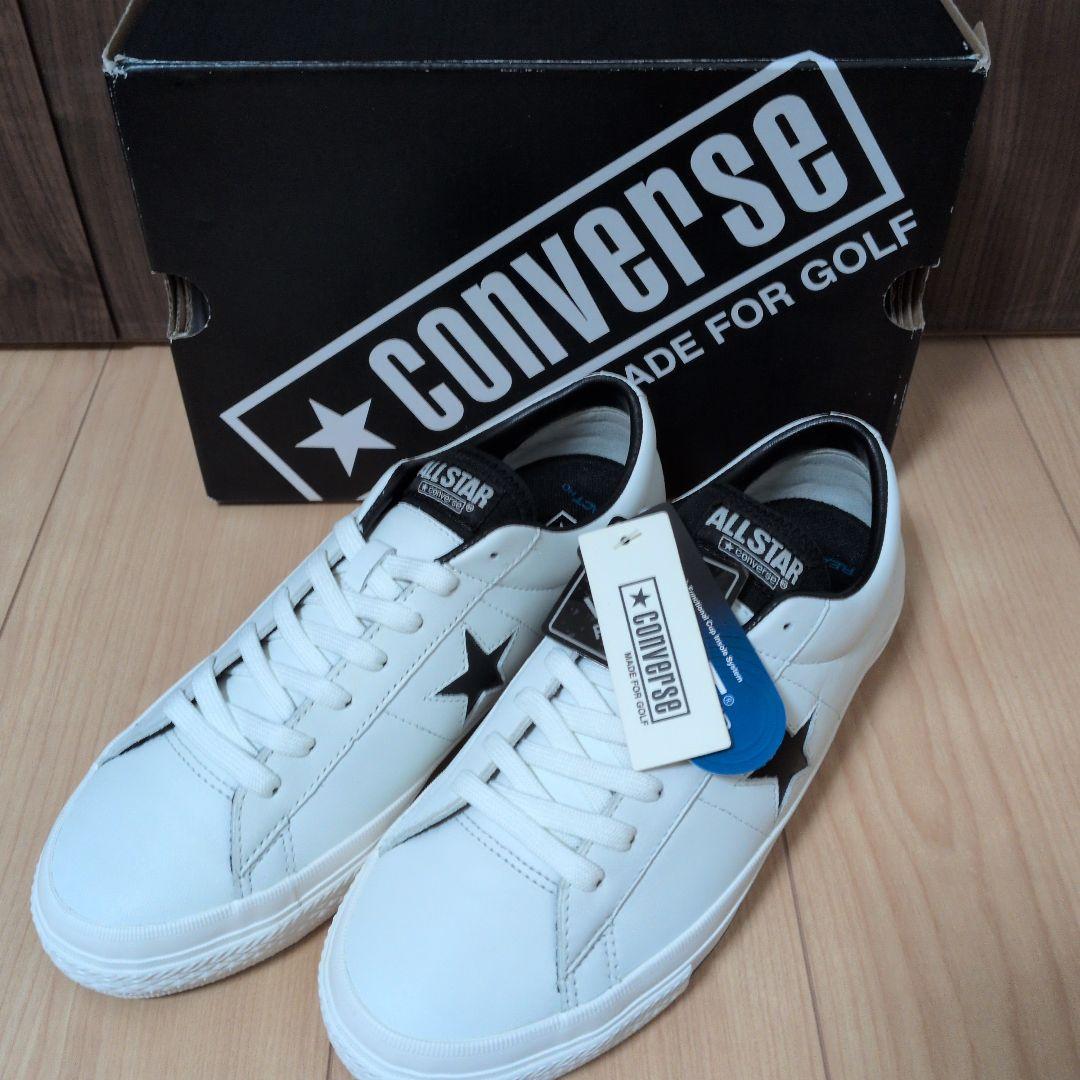 【US7.5】ワンスター　GF　白×黒　ゴルフシューズ ALL STAR