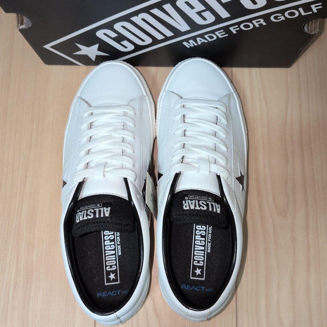 【US7.5】ワンスター　GF　白×黒　ゴルフシューズ ALL STAR