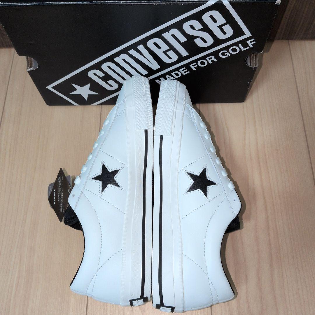 【US7.5】ワンスター　GF　白×黒　ゴルフシューズ ALL STAR