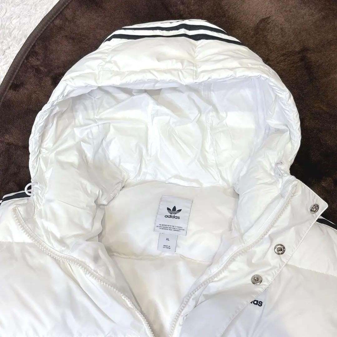 アディダス ベンチコート ロング ダウンコート ジャケットホワイト XL 極暖