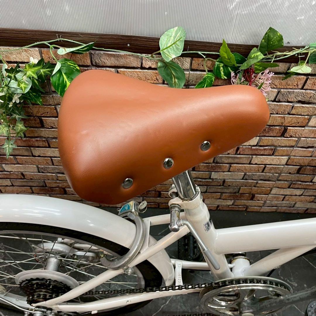 【131】折りたたみ自転車 折車 IGNIO ホワイト 20インチ 変速付き