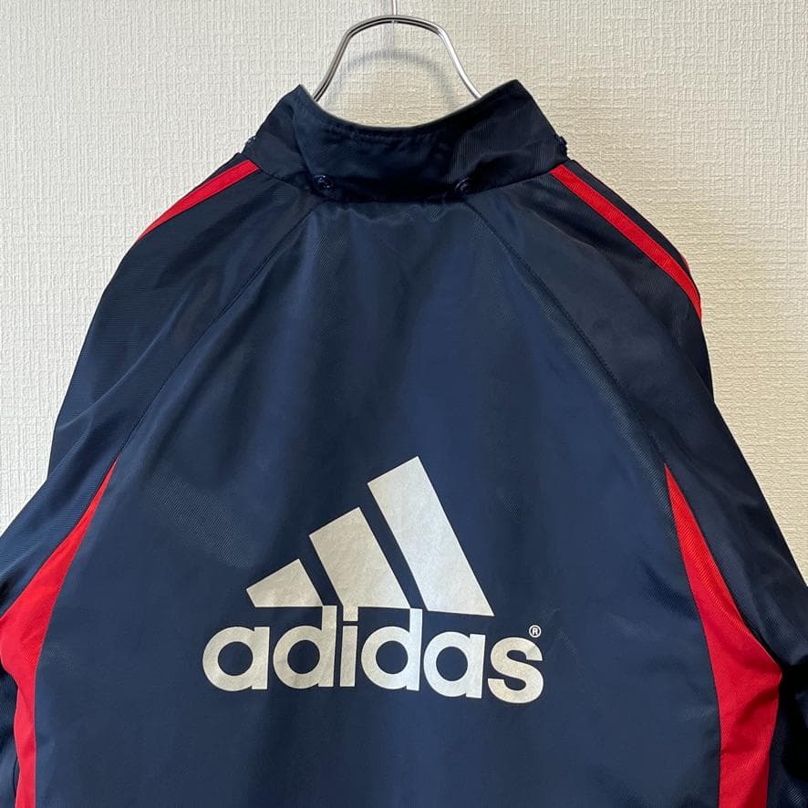 【良品】 adidas ３ストライプス バックロゴ ベンチコート キッズ 150