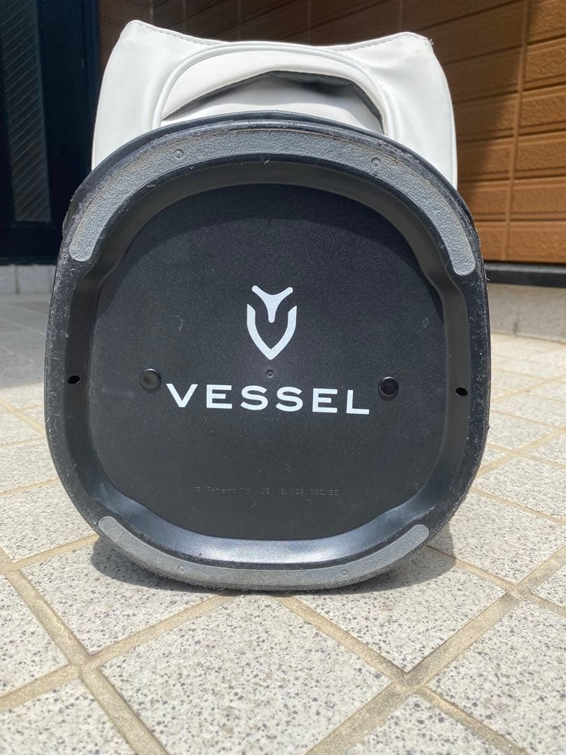 【訳あり】Vessel PLAYER3.0 キャディバッグ 黒/オレンジ/白