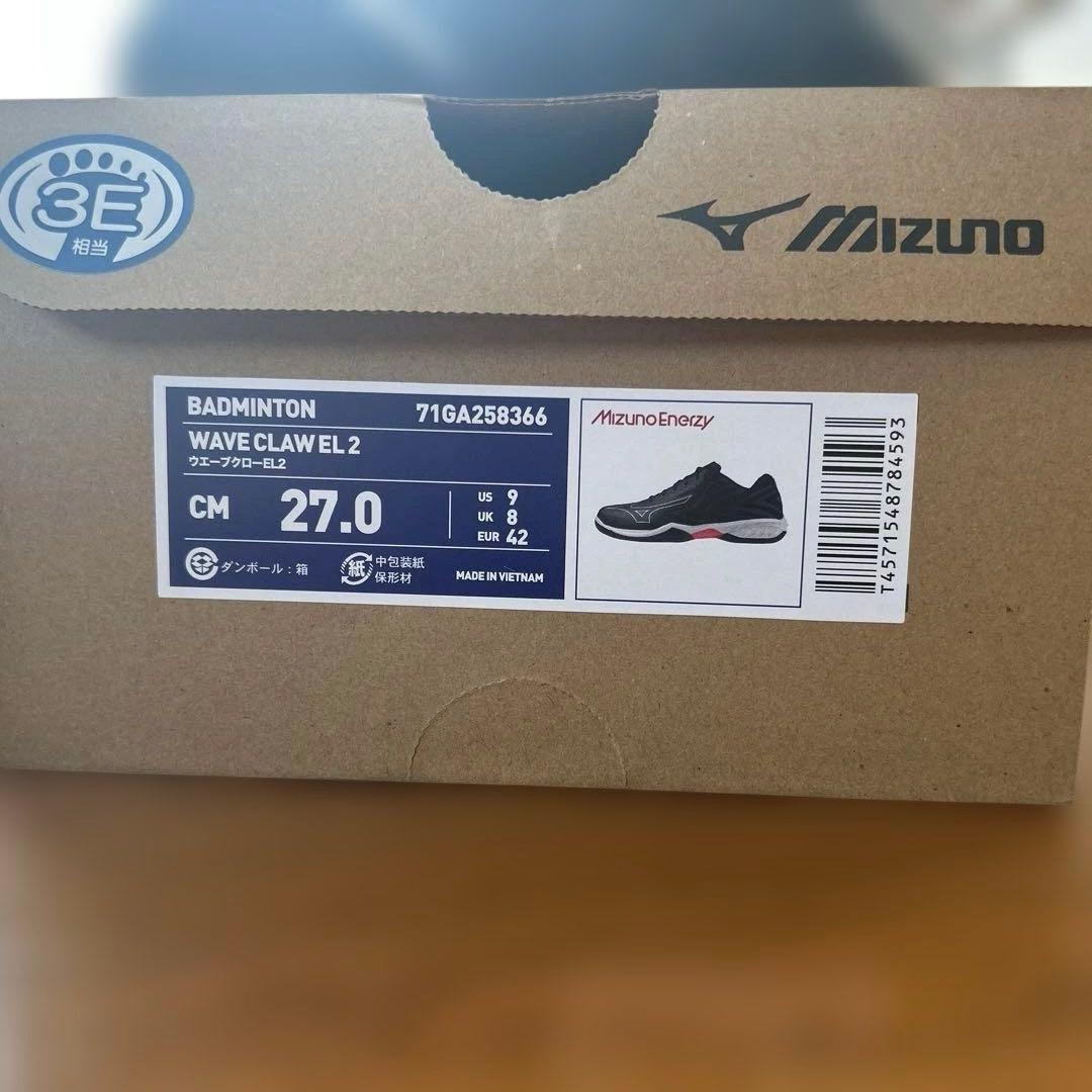 Mizuno バドミントンシューズ WAVE CLAW EL2 27.0