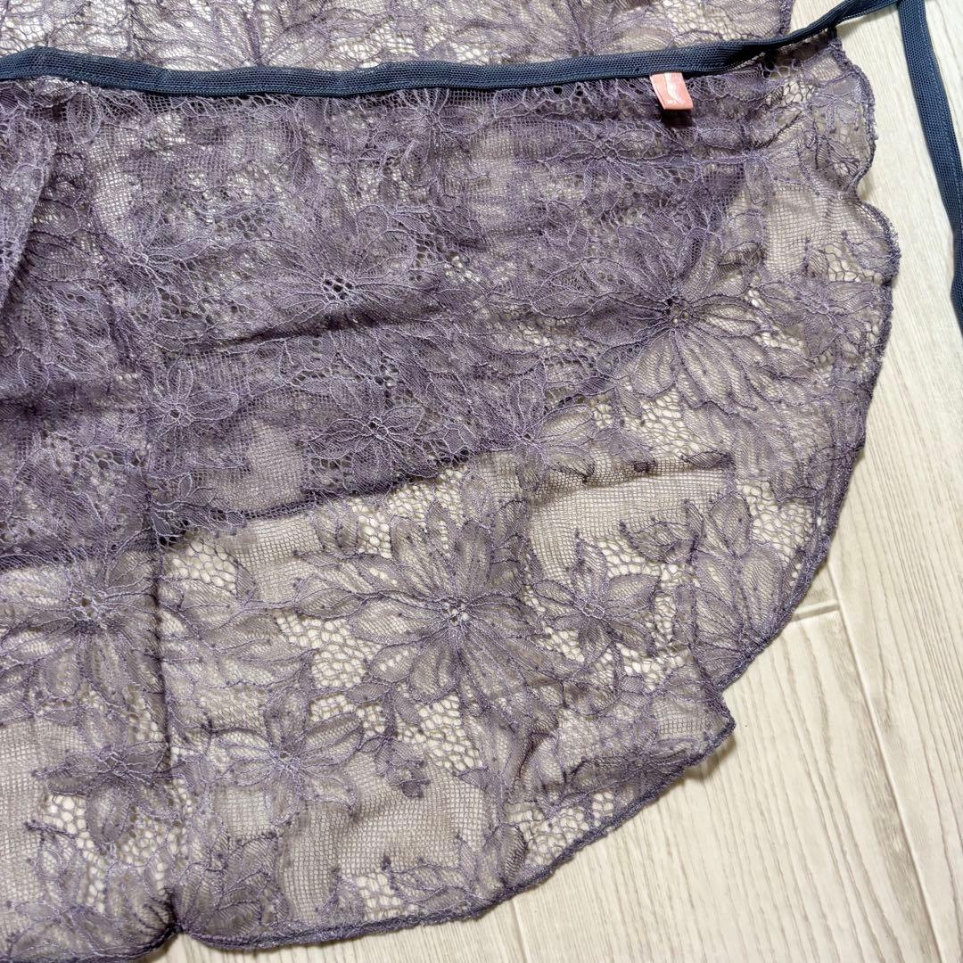 新品　majouet バレエスカート　巻きスカート　レース　花柄　パープル