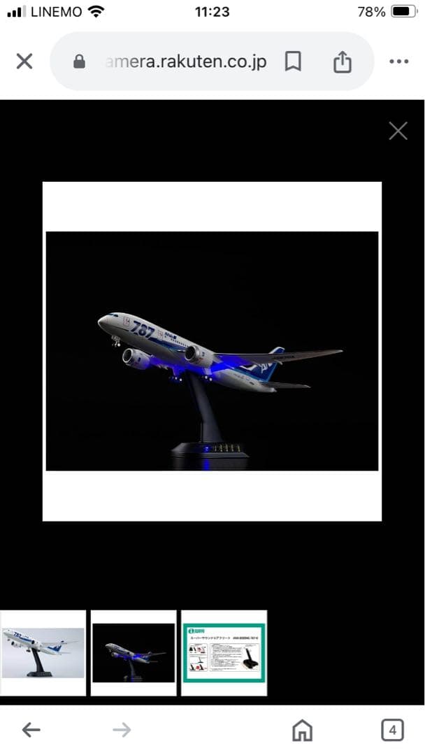 ANAサウンドジェットIWAYA787-300ER完成品(箱無し)