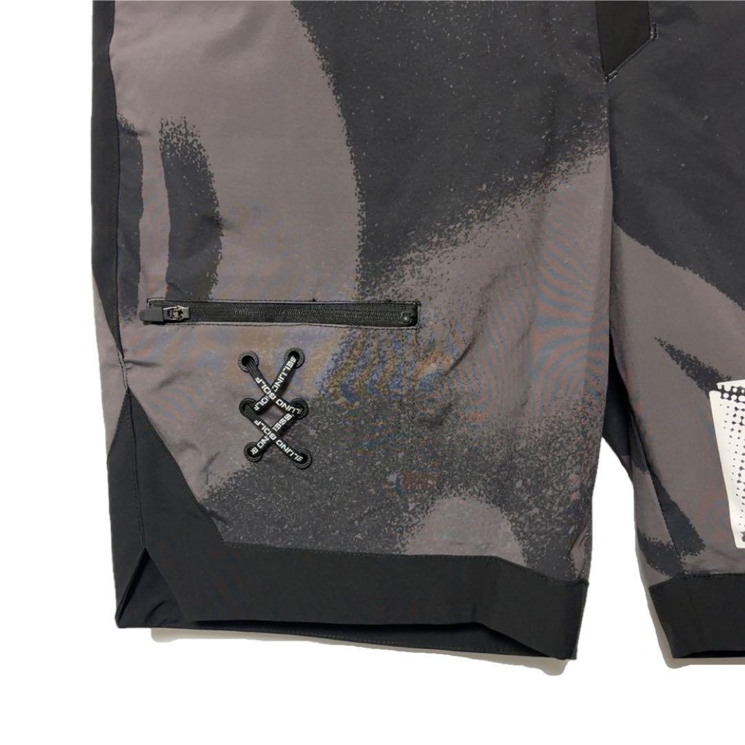 ラッセルノ ゴルフ RS ロゴ リフレクター ショーツ スプレー ブラック XL