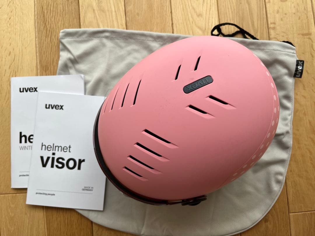 uvex ウベックス スキースノーボードバイザーヘルメット 54-58cmピンク