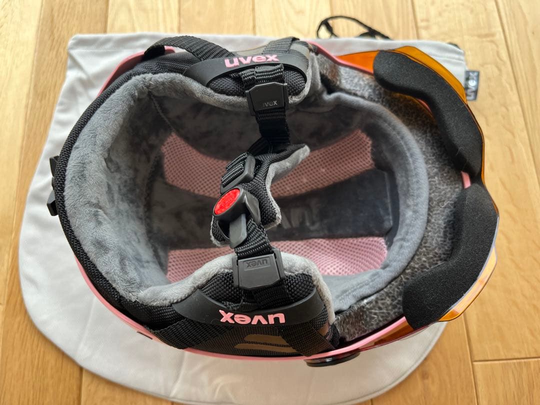 uvex ウベックス スキースノーボードバイザーヘルメット 54-58cmピンク